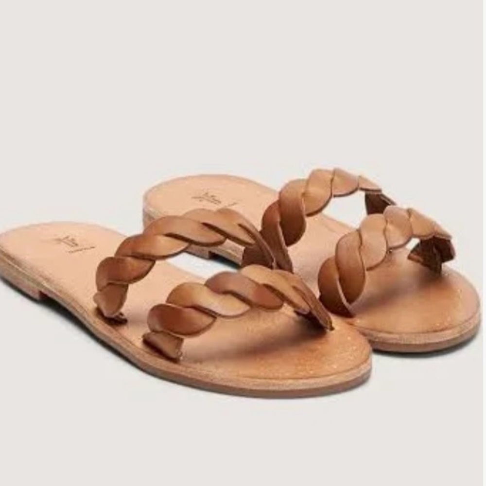 Frye Braided Tan Leather Sandals